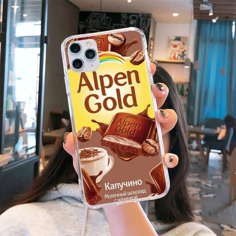 

Funny Chocolate Russian Phone Case Transparent for iPhone 6 7 8 11 12 s mini pro X XS XR MAX Plus cover funda shell