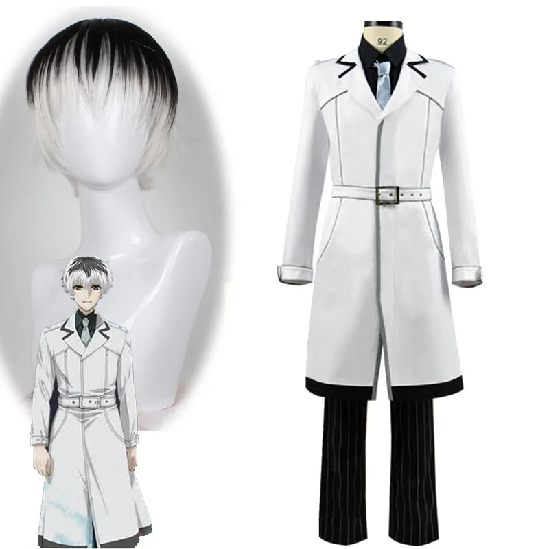 Новый костюм аниме Tokyo Ghoul Канеки Кен косплей униформа костюмы мужчины женщины Сасаки Хайсе костюмы парики Хэллоуин вечеринка.