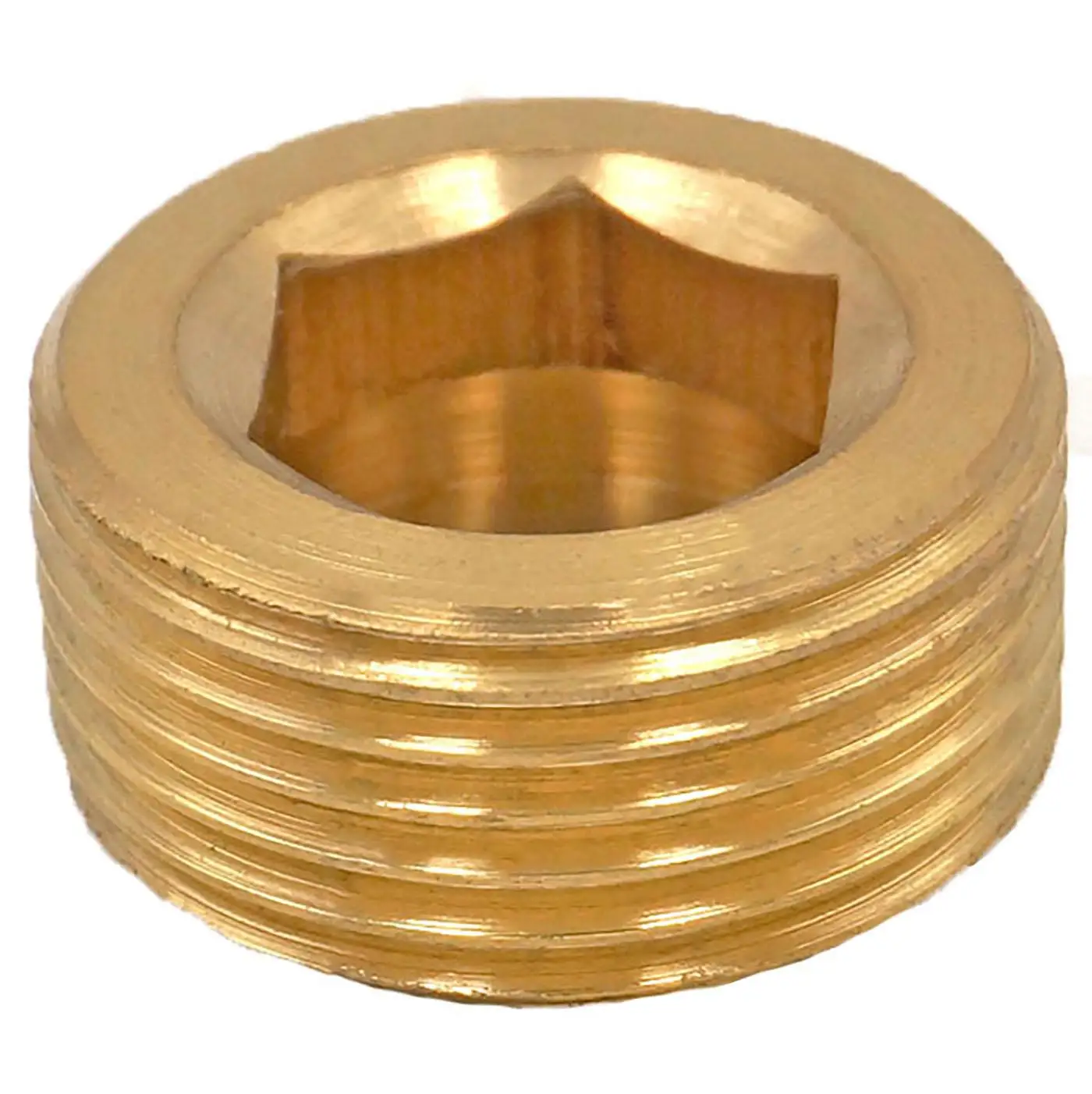 

2pcs 3/4" BSP Male Thread Brass Pipe Countersunk Plug Internal Hex Head Socket Allen Head Pipe Fittings