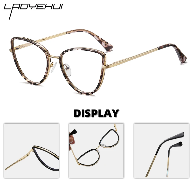 Cat Eye Glasses Frame Women's Blue Light Blocking Eyeglasses Vintage For Women Female Spectacles Luxury Eyewear Reading Glasses