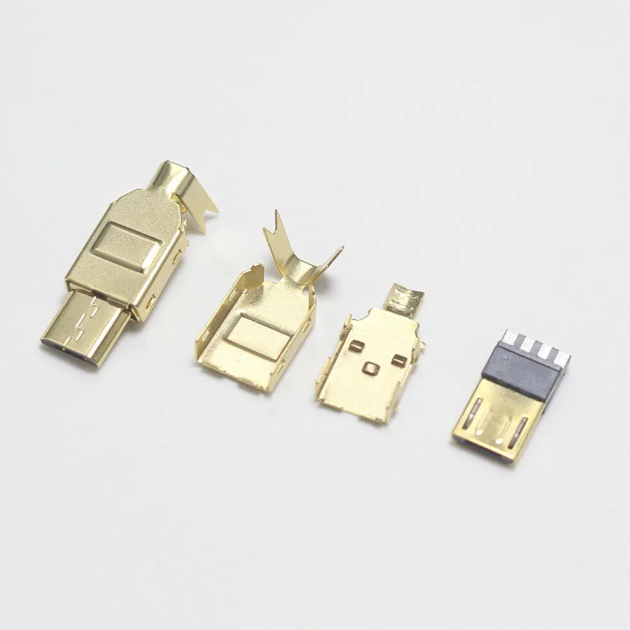 4x микро USB 5PIN сварочный Тип золотой разъем зарядное устройство для Samsung Galaxy S7 S8 S9