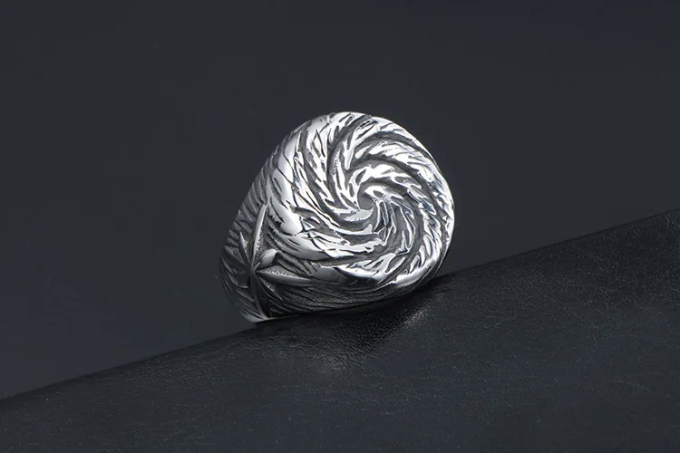 Новое мужское кольцо из нержавеющей стали титановое стальное с текстурой