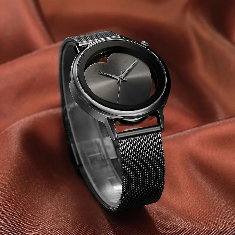 Прозрачный цветной дизайн кварцевые сетки Группа женщин смотреть модное платье