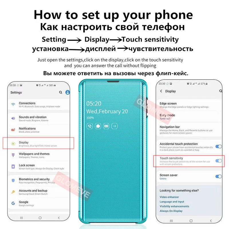 Умный зеркальный Чехол С Откидывающейся Крышкой для samsung Galaxy Note 10 S10 S8 S9 плюс S10e S7 Edge Note 8 9 A50 A30 A70 A7 оригинальная крышка