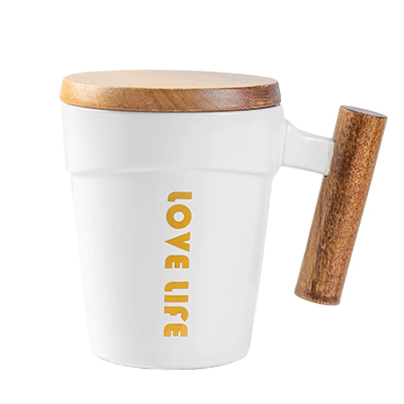Портативная керамическая кофейная кружка для офиса и путешествий белые