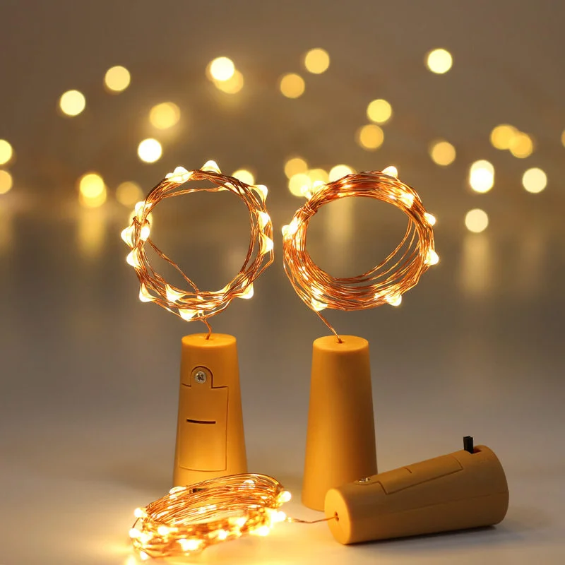 

Wine Bottle Copper Wire Garland Led Lights Fairy Lights Outdoor Garland Lights Decoration Mariage Christmas Decoration Navidad