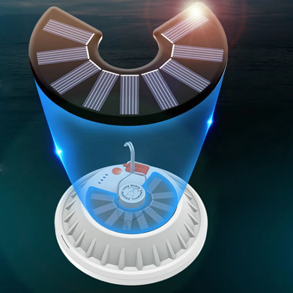 

LED Night Camping Lantern Solar Lights 60 Tent Lamp 60W USB Rechargeable Portable For Garden Decoration Emergency Hiking Fishing