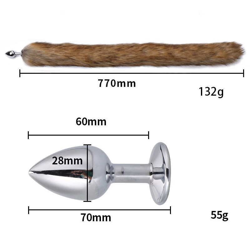 Анальная пробка Искусственная лиса пушистая стимуляция секс-игрушки для мужчин