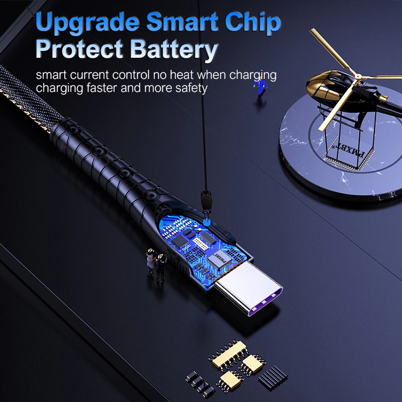 5A кабель с разъемом USB Type-C для Huawei P30 P20 Mate 20 Pro Supercharge провод Samsung Galaxy S10 Xiaomi быстрой