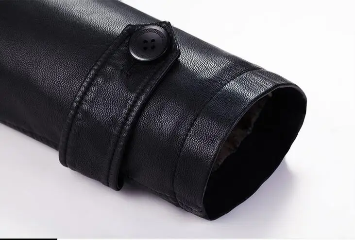 Мужская длинная куртка из овечьей кожи с воротником-стойкой | одежда