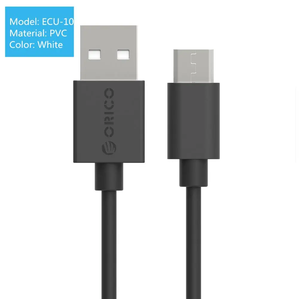 Кабель ORICO usb type-C для huawei mate 20, кабель для мобильного телефона, кабель USB C type C, шнур для зарядки и передачи данных для Xiaomi Mi9 Redmi Note 7 - Цвет: PVC Black cable