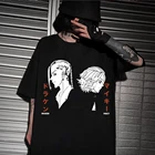 2021, футболка с аниме Харадзюку, Токийский призрак, майки, Забавные футболки с коротким рукавом, Повседневная Уличная футболка