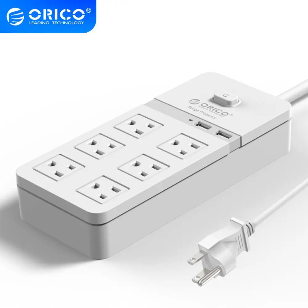 ORICO SPT S6 умная usb розетка штепсельная вилка США переключатель перегрузки защита от