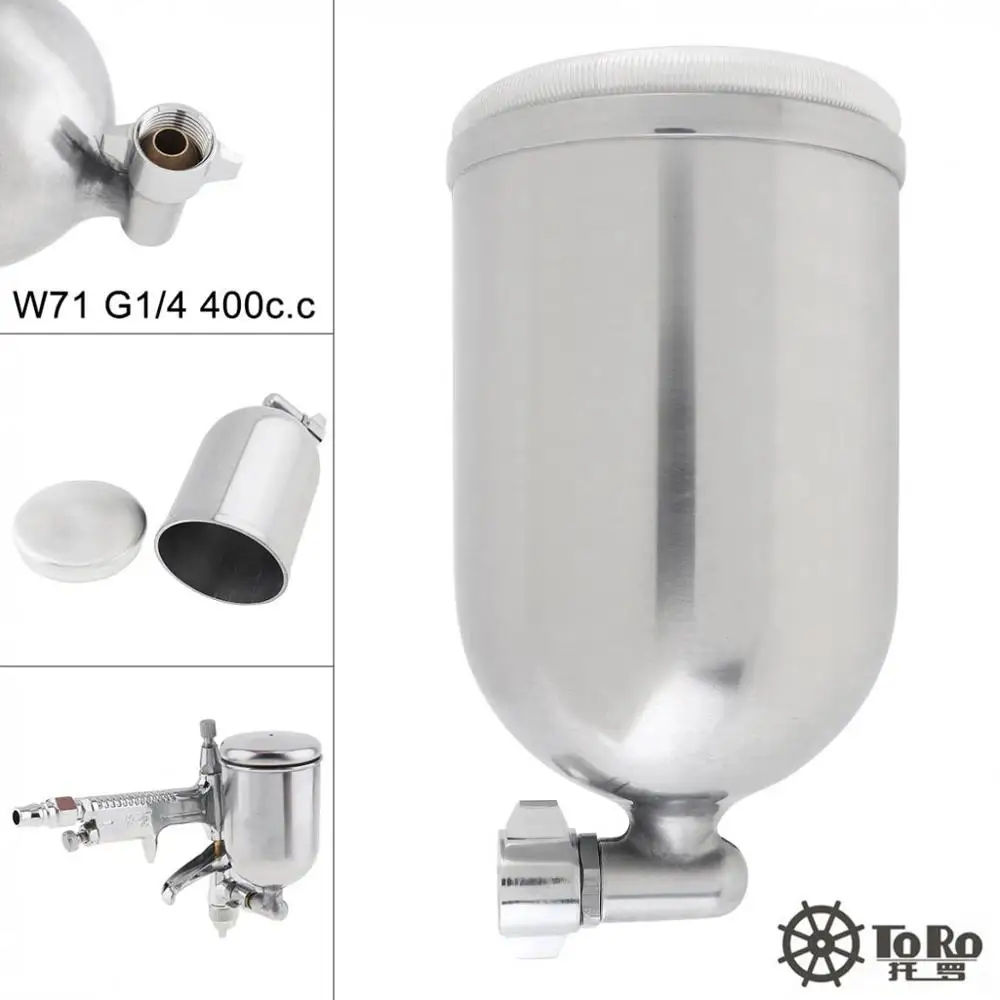 400 мл серебристый краскопульт из нержавеющей стали кастрюля с воздушным входом и