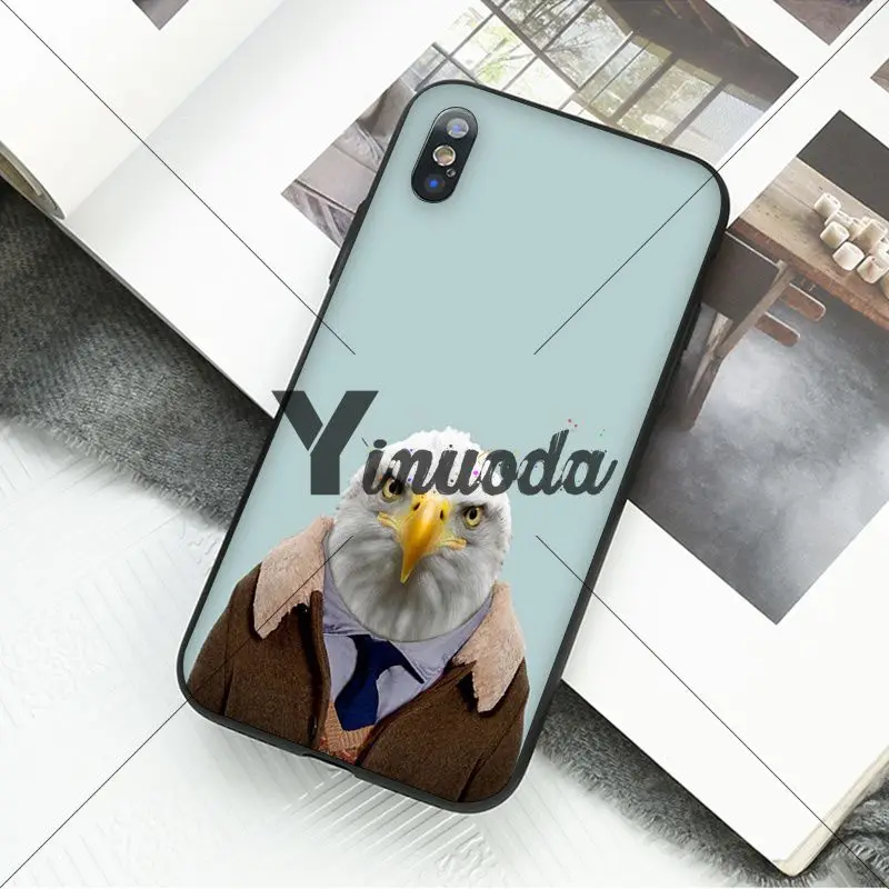 Yinuoda животное портрет Слон Сова Тигр пантера Coque Shell чехол для iPhone X XS MAX 6 6S 7 7plus 8 8Plus