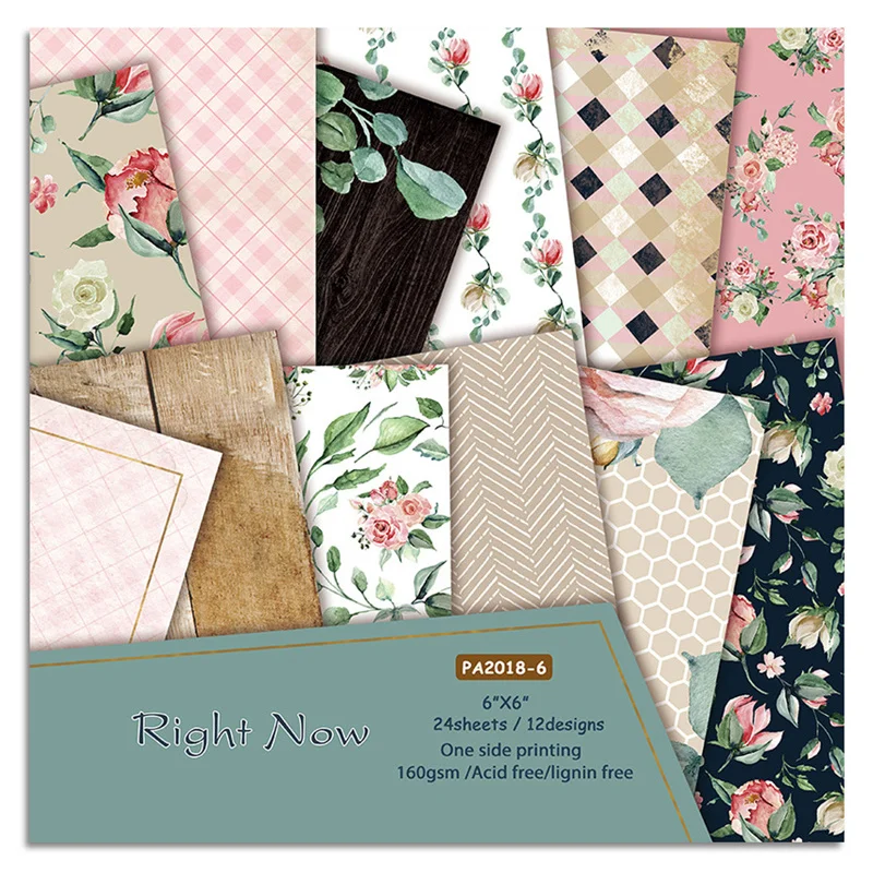 

24Pcs/Lot Diamond Lattice Retro Material Papers DIY Scrapbooking Album Diary Gift Decorative Paper Scrapbooking Paper