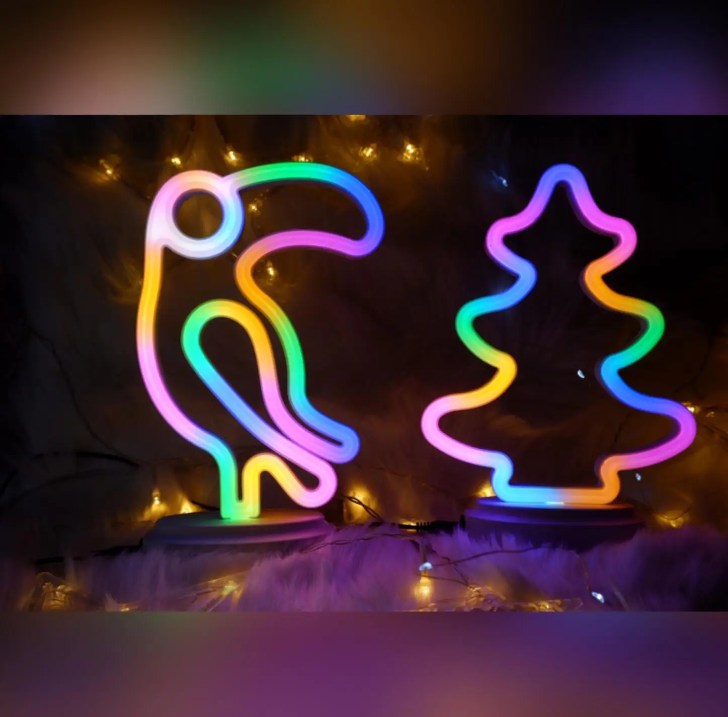 

LED colorful neon modeling lamp bedroom decorative night light
