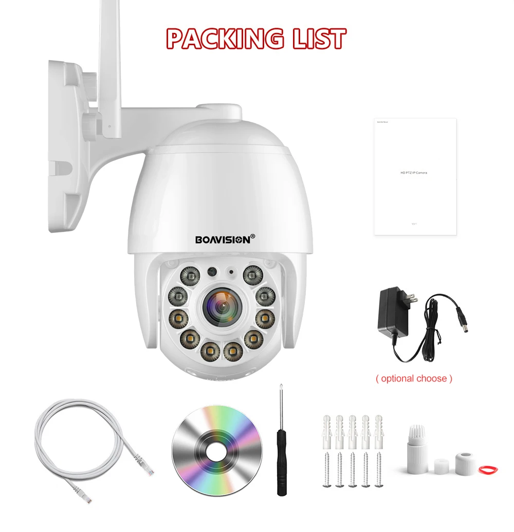 

1080P IP Camera Security Camera WiFi Wireless 4X Digital Zoom Auto Motion Tracking Full Color Night Vision Mini Surveillance Cam