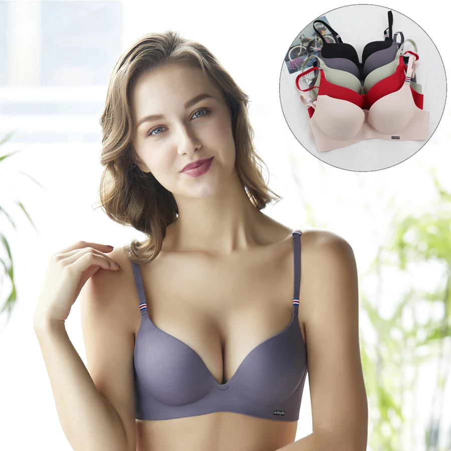 Бесшовный бюстгальтер для Для Женщин Пуш Ап женское белье Беспроводной Bralette Одна