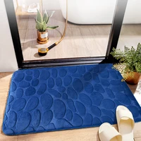 bath mat cobblestone honeycomb bathroom rugs grey bath mats for bathroom 27 5x17 7 inches machine washable bath rugs