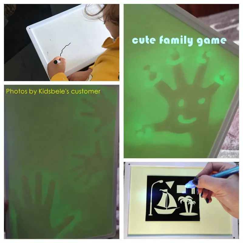  Magic Luminous Kids Drawing Toys Educational Tablet Draw In Dark Light 
