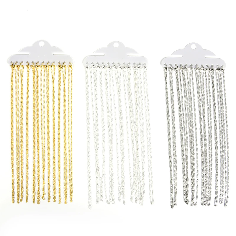 

12Pcs/Lot Gold Silver Color Water Wave Chains Women Necklace DIY Jewelry Making Accessories Lobster Clasp Chain