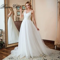 a line wedding dress 2021 appliques long wedding gowns vestido de noiva
