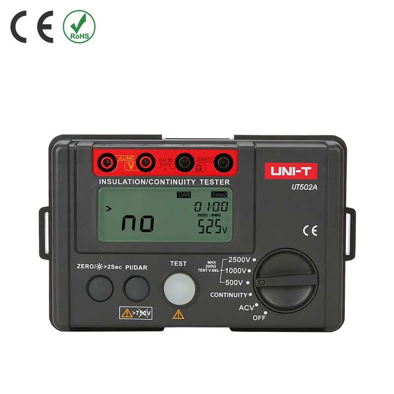 Цифровой тестер сопротивления изоляции UNI T UT502A Megohmmeter высоковольтметр