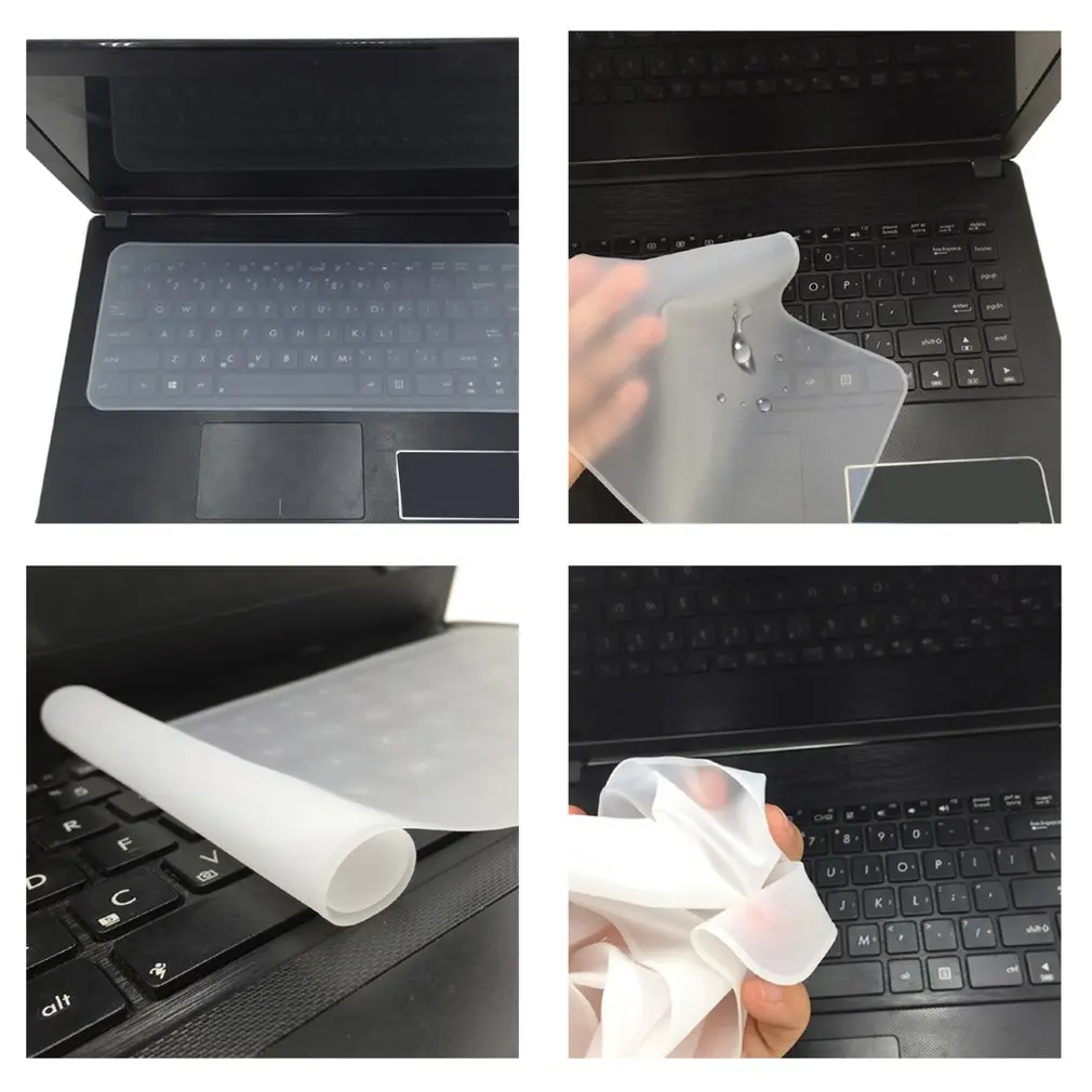 

Keyboard Cover Skin, Waterproof, Dustproof, Silicone Film, Tablet Keyboard Protector Guard, for 13-17 Inch Notebook