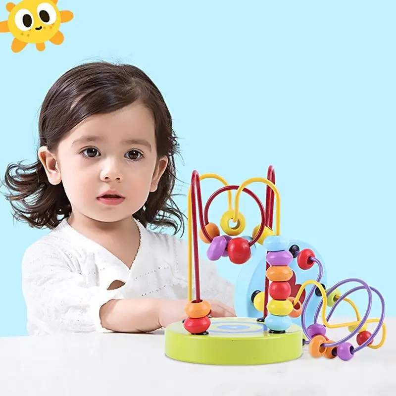 Деревянные бусинки горки лабиринт игра Дети Обучение интеллект развитие