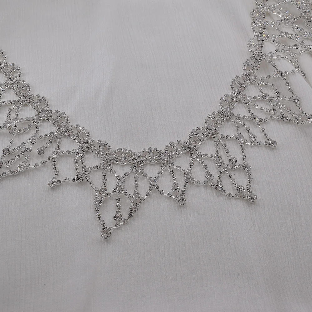 1 ярд хрустальные стразы стеклянная бахрома обрезка Пришивные нашивки сделай сам