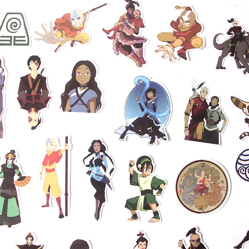 40 шт./компл. Аватар последние наклейки Airbender Мультяшные для косплея забавные