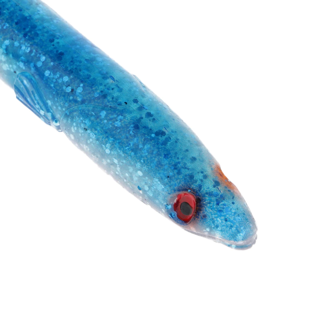 

Pack of 3 Glitter Soft Plastic Reusable Fishing Lures Baits Life-like EEL Fishing Tackle 11.8 x 0.7 inch