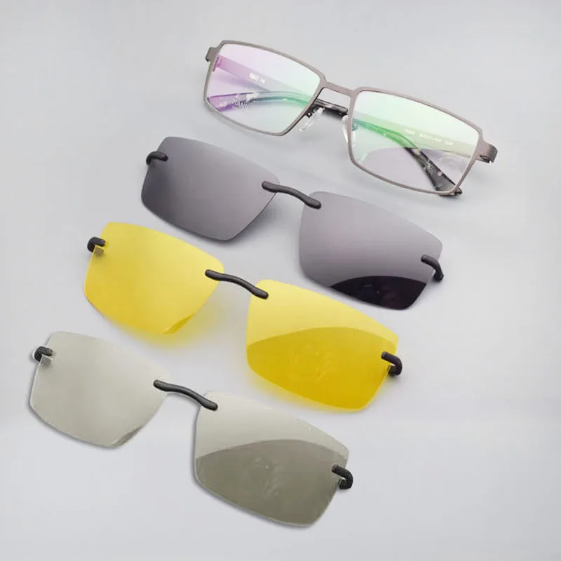 Мужская Матовая 3d-пленка TS509 полностью титановая квадратная черная лампа с