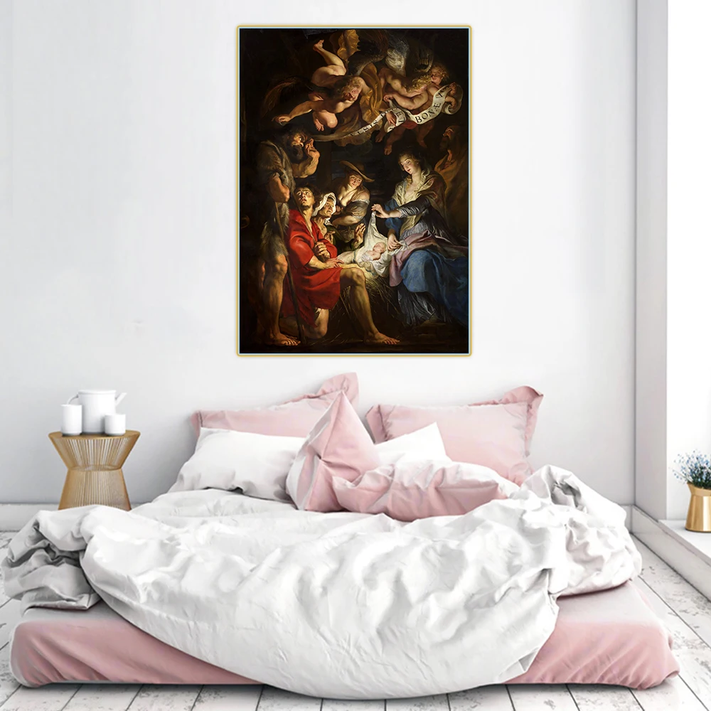 

Citon Peter Paul Rubens《The Birth of Christ》Canvas Art Oil Painting Artwork Poster Picture Wall Decor Home Interior Decoration