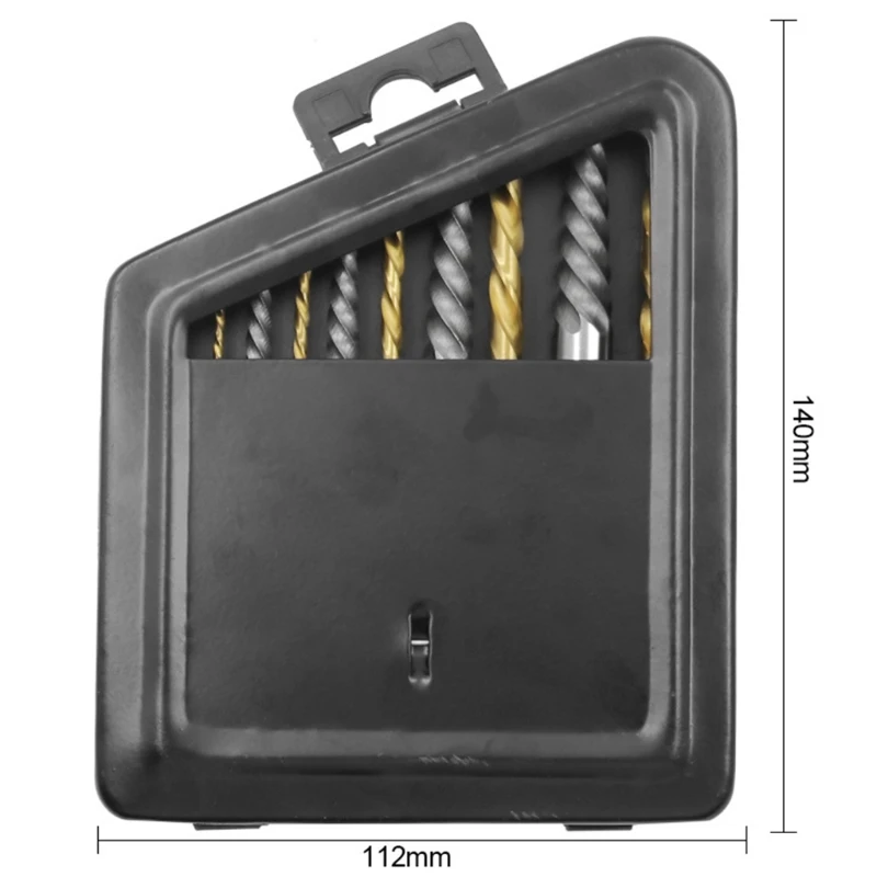 

10-Pieces Damaged Screws Extractor Drill Bit Set Broken Bolt Remover Spiral Flute Extractor Kit Drop Shipping