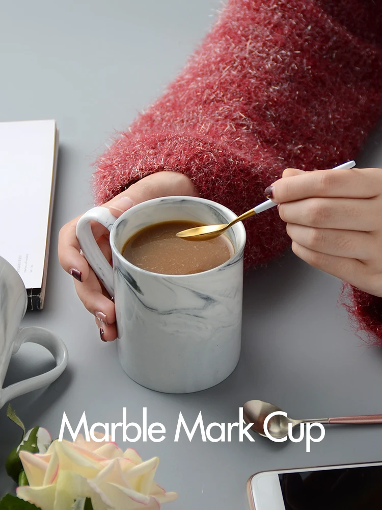 Мраморные кружки подарок для влюбленных утренняя кружка молоко чай кофе