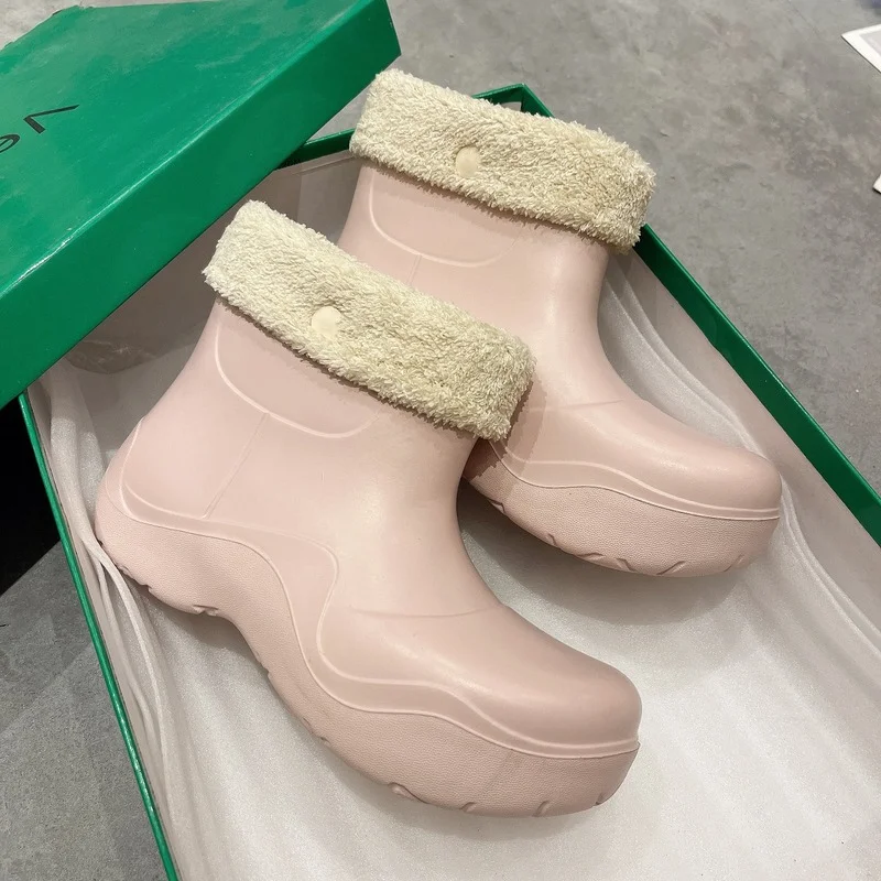 

Женские ботинки, сезон осень-зима 2021, теплые ботинки на платформе, новый стиль, карамельные цвета, Модная хлопковая обувь для женщин, женская...