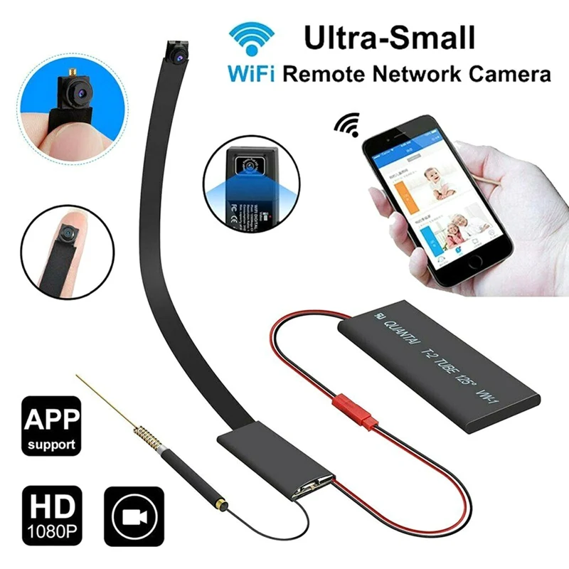 Портативная мини-камера HD 1080P с Wi-Fi и поддержкой дистанционного просмотра скрытая