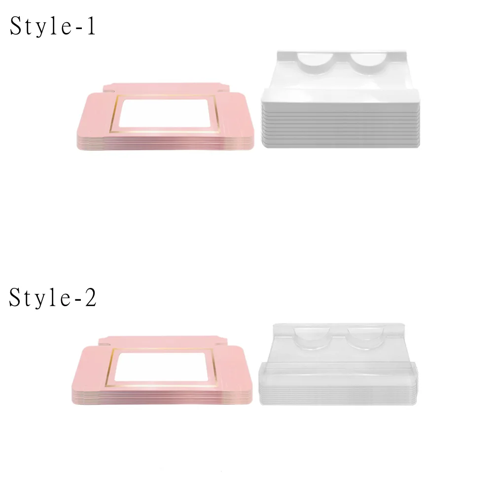 10 бумажных коробок розовый бумажный ящик чехол для хранения накладных ресниц с