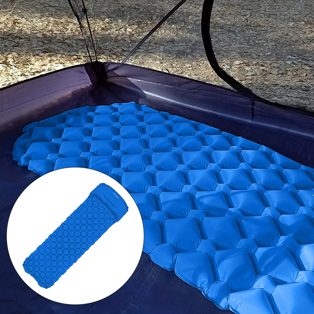 melhor Acampamento Inflável Almofada De Dormir Esteira Da Barraca Viagem Colchão De Ar Travesseiro Camo Caminhadas Ao Ar Livre Mochila Viagem Cama Ar Piquenique