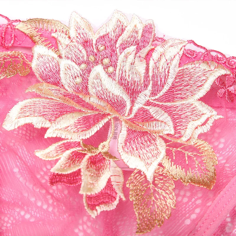 

Sold by 6pcs/lot--Embroidered sexy lingerie lace transparent briefs