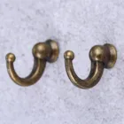 Винтажные крючки 2 шт., настенная вешалка для полотенец, одежды, шляпы, сумок, ванной комнаты, кухни, мебельная фурнитура с винтами