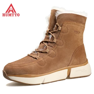 Женские зимние сапоги из натуральной кожи, на шнуровке