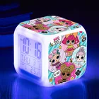 Из серии LOL Surprise куклы дети дома светодиодные часы с будильником, Модные Изящные детские цветные часы светильник колокол Подушка Чехол проданы нащего завода рождественские подарки