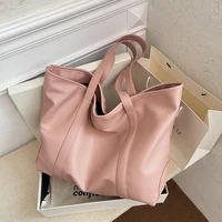 leather womens shoulder bag large capacity handbag fashion designer ladies messenger bag commuter casual tote bag
