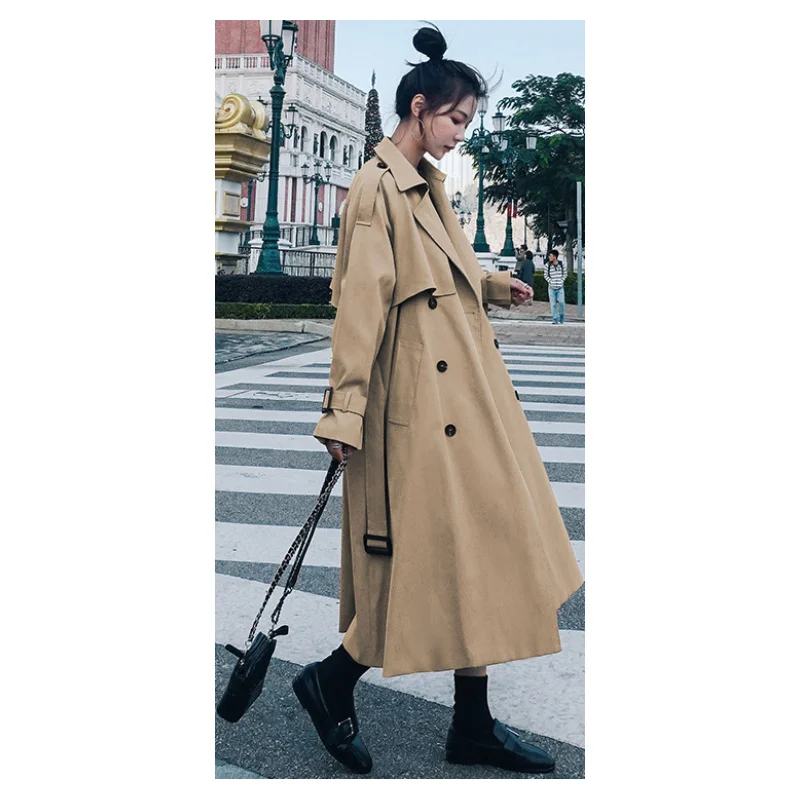 

CMAZCMAZ 2021 Spring and Autumn Double-Breasted Long Trench Coat Zhejiang Bao-218