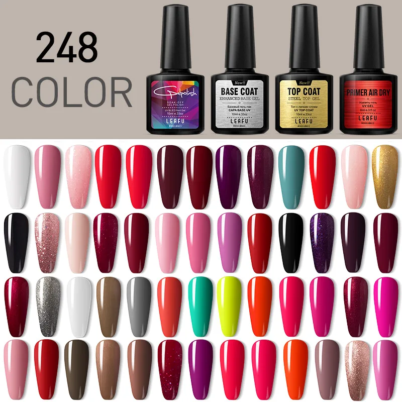 Modelones полный цвет набор светодиодный Гель-лак для ногтей Дизайн Гибридный