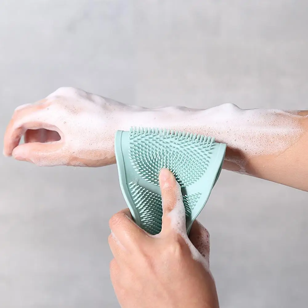 Magic Silicone Brushes Bath Towels Rubbing Back Mud Peeling Body Massage Shower Extended Scrubber Skin Clean Bathroom | Дом и сад