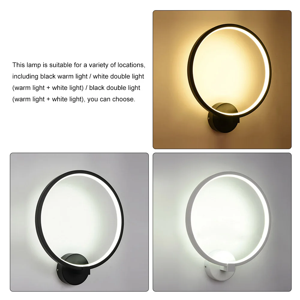 

2019 Wall Lamp Fixing Device Indoor Round Wall LED Lamp Decorative Lighting Modern Bedside Corridor Living Room Lamp